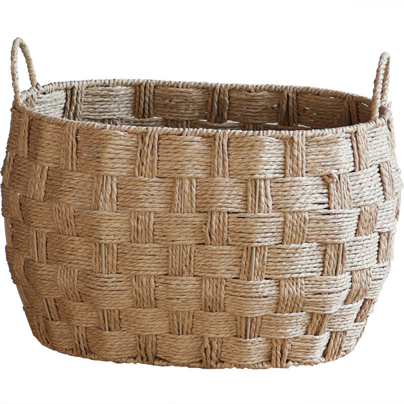 Decorative storage basket made of natural material Kalsten