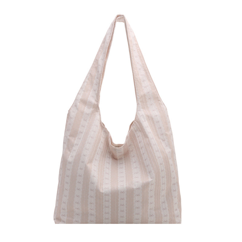 Striped Cotton Tote Bag