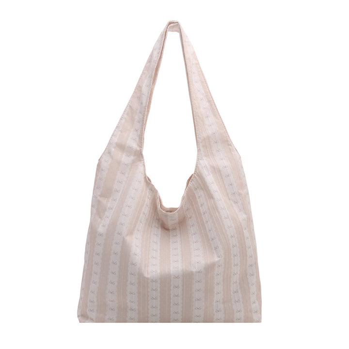 Striped Cotton Tote Bag