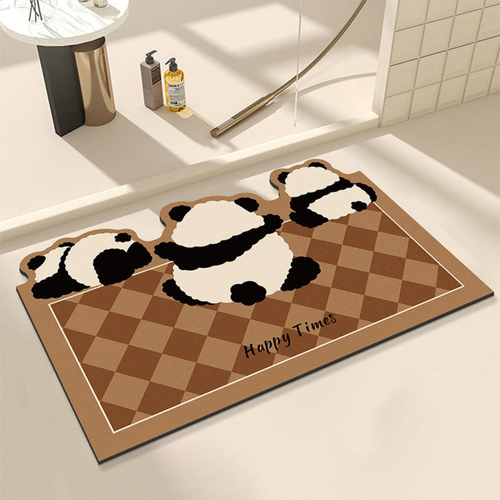 Panda-Themed Decorative Bath Mat