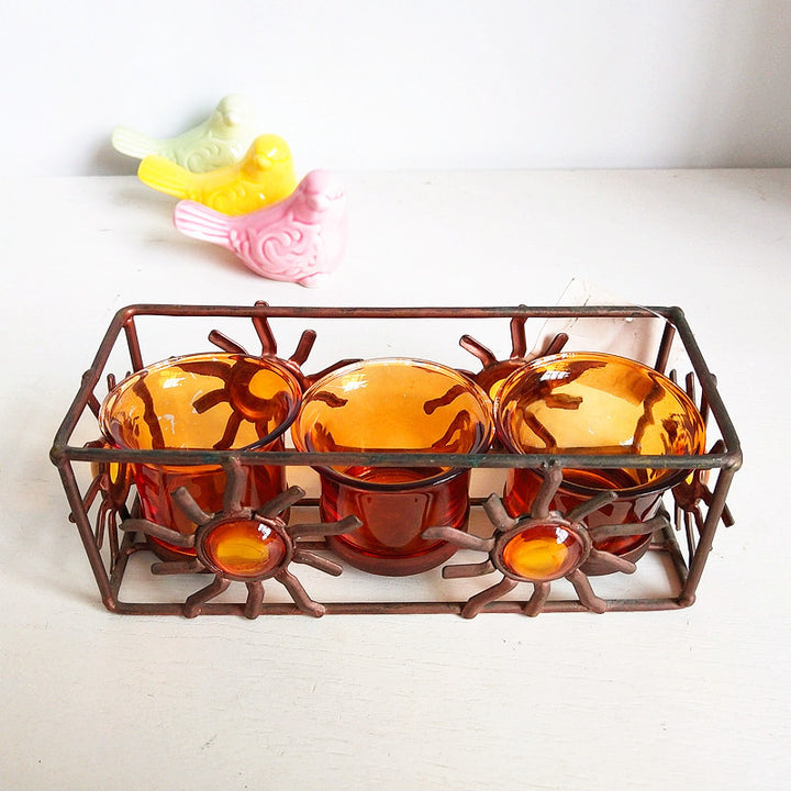 Decorative Glass Candle Holder Set
