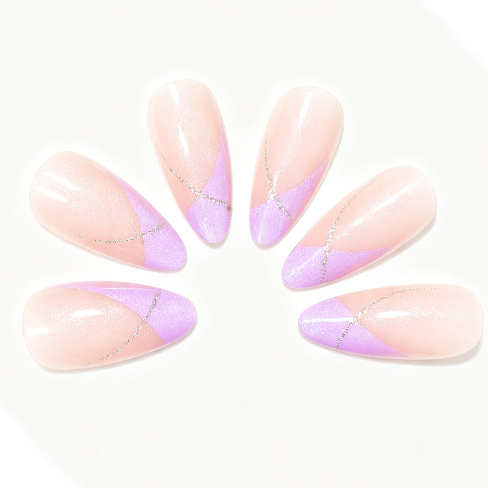 Stiletto Nail Art Tips with Gold Accents Kalsten