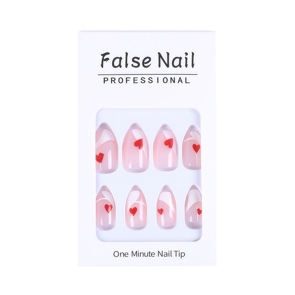 Artificial nails with romantic heart design Kalsten
