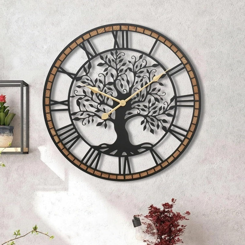 Decorative Wall Clock with Tree Motif Kalsten