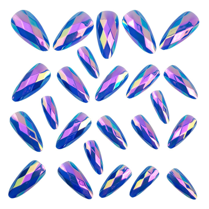 Artificial nails with faceted crystal design Kalsten