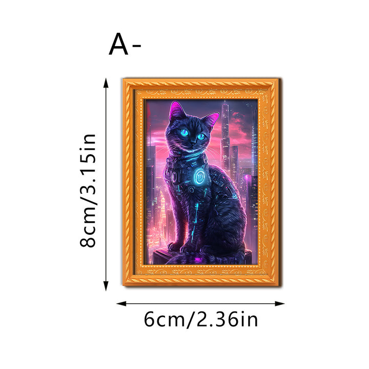 Decorative cat art with futuristic design Kalsten