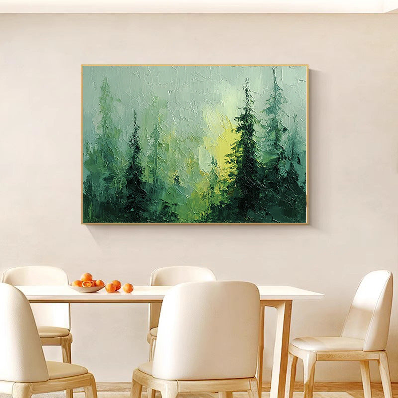 Textured Forest Landscape Canvas Artwork