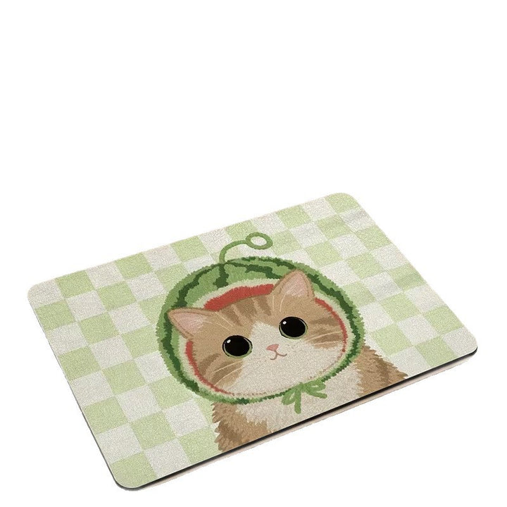Cute Cat Print Bath Mat Kalsten