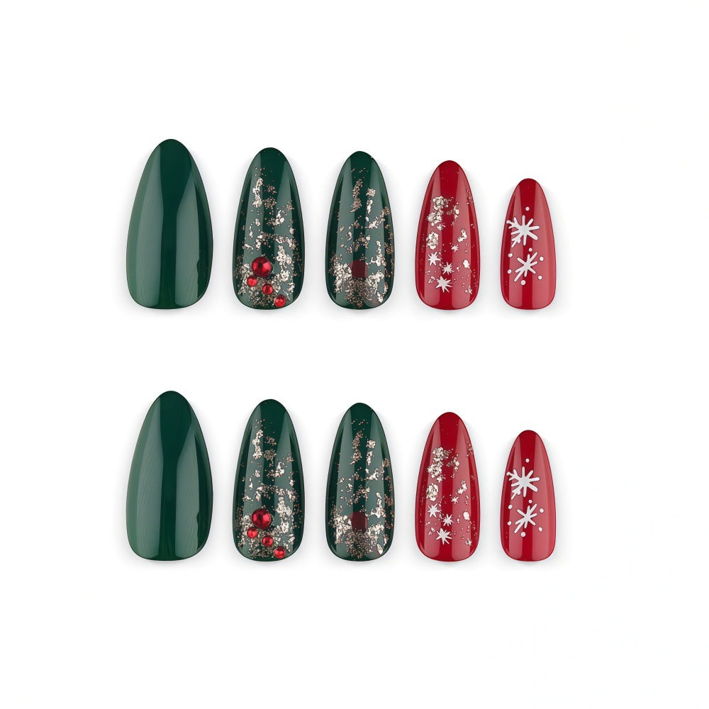 Artificial nails in festive Christmas design Kalsten 1787298787