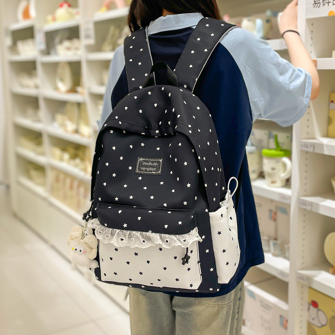 Cute Star Print Lightweight Backpack Kalsten