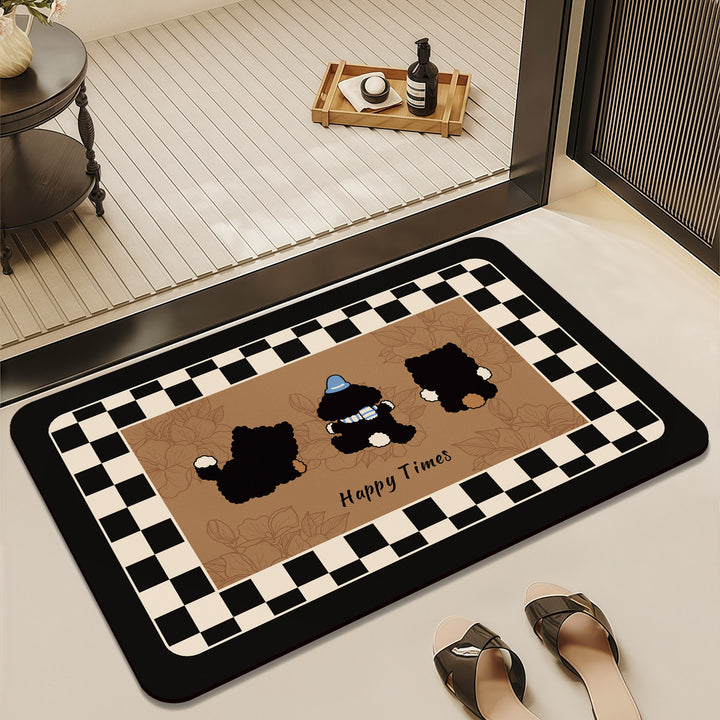 Decorative Plush Bathroom Mat for Floor Comfort