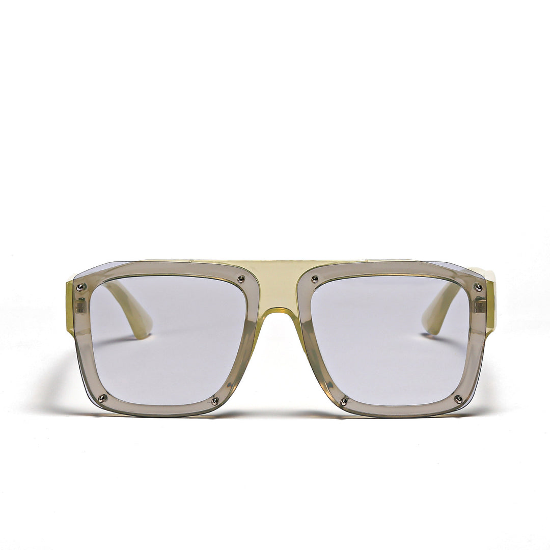 Women's Square Sunglasses with Fashionable Transparent Frame Kalsten