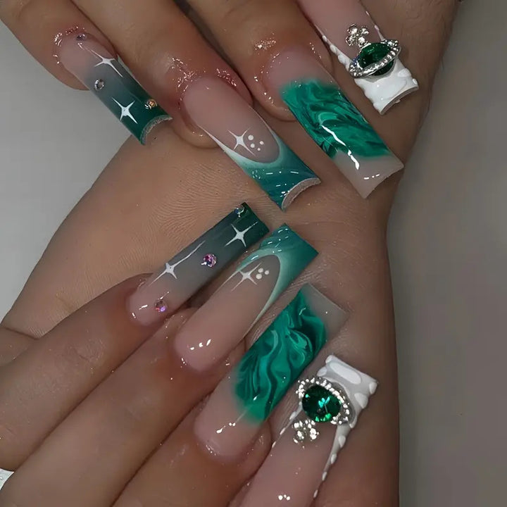 Artistic Press-On Nail Art Extensions Kalsten