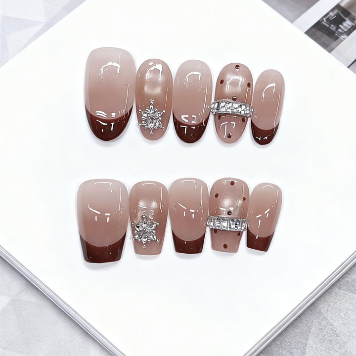 Elegant Glamorous Press-On Nail Set Kalsten