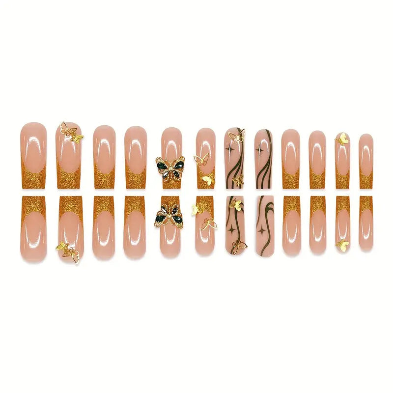 Decorative Butterfly Press-On Nail Art Kalsten