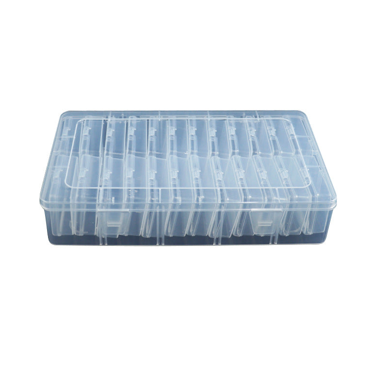 Multi-Compartment Clear Craft Supply Storage Box Kalsten