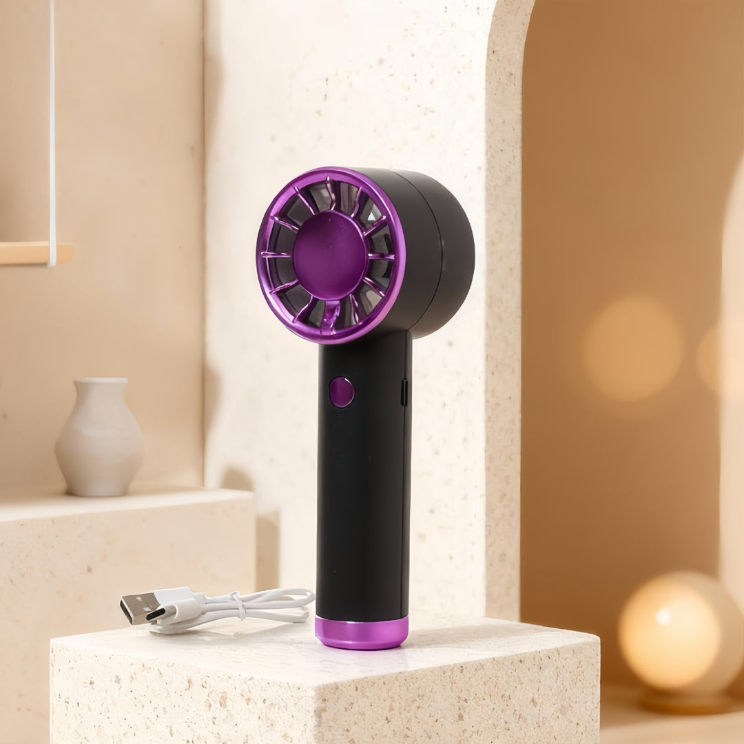 Ladies Portable Hand Fan with USB Charging Function and Ergonomic Design Kalsten