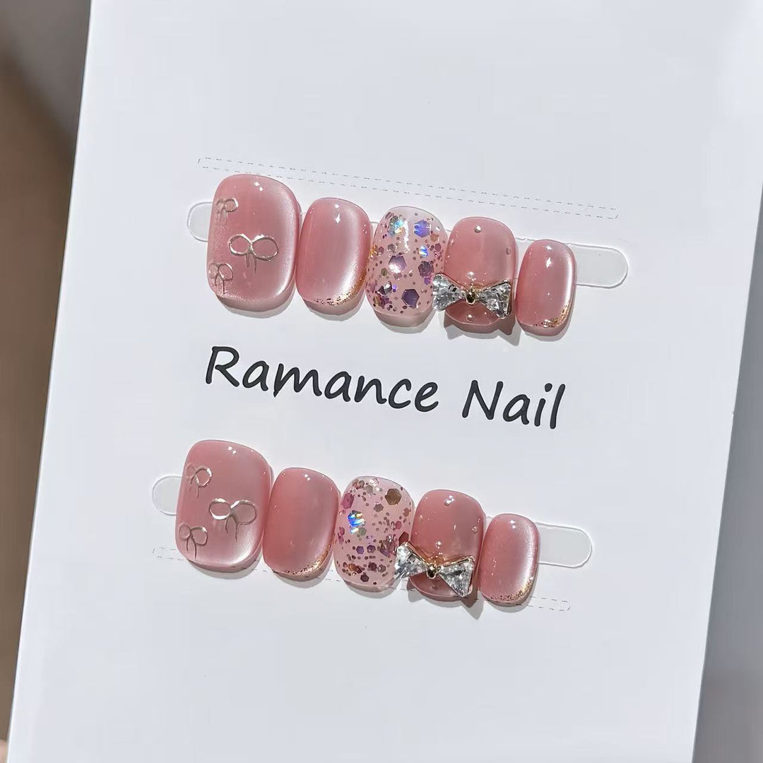 Glamorous Rhinestone Press-On Nail Set Kalsten
