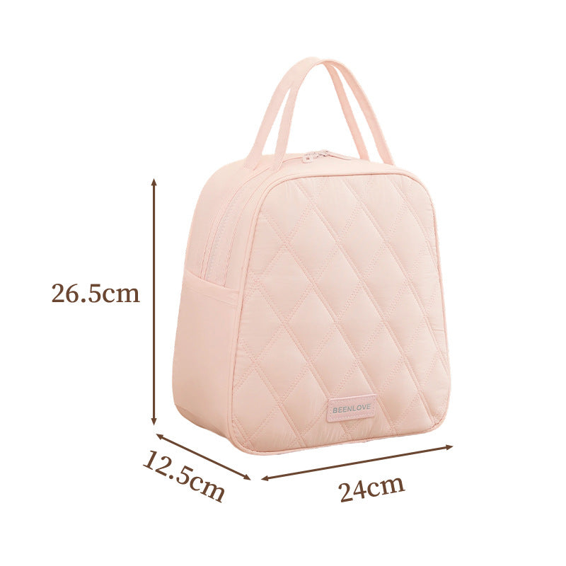 Quilted Insulated Lunch Bag