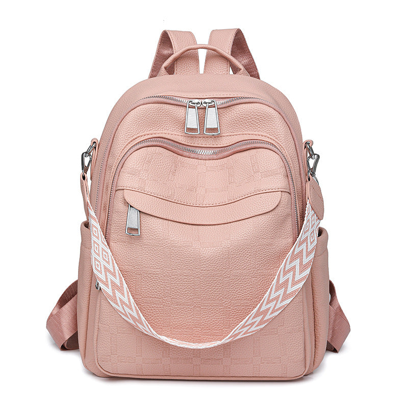 Versatile Textured Backpack with Multiple Compartts Kalsten