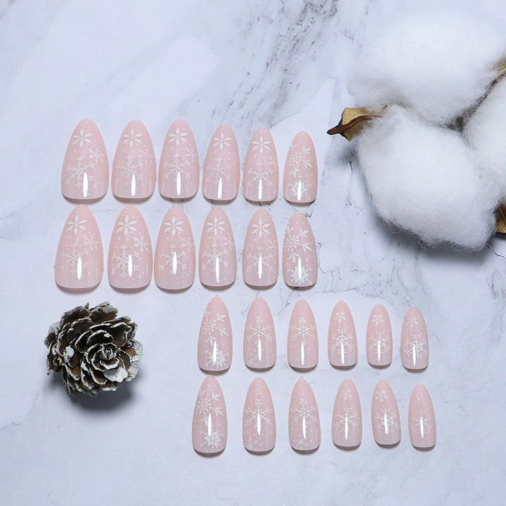 Frosted Snowflake Press-On Nail Set Kalsten