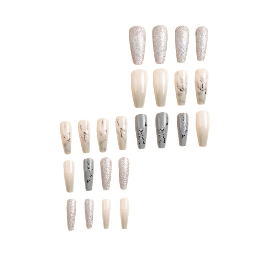 Artistic Marble Effect Press-On Nail Set Kalsten
