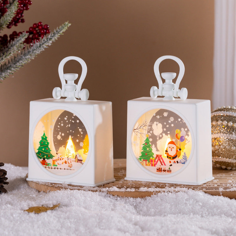 Decorative Christmas lantern with LED lighting