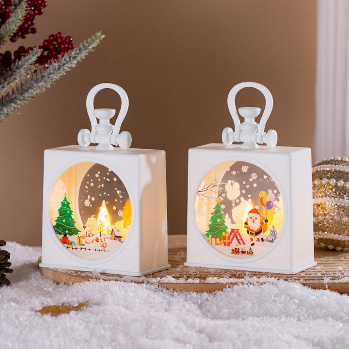 Decorative Christmas lantern with LED lighting