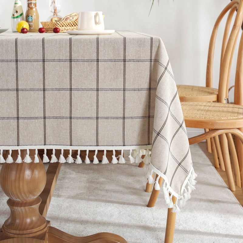 Decorative Checked Tablecloth