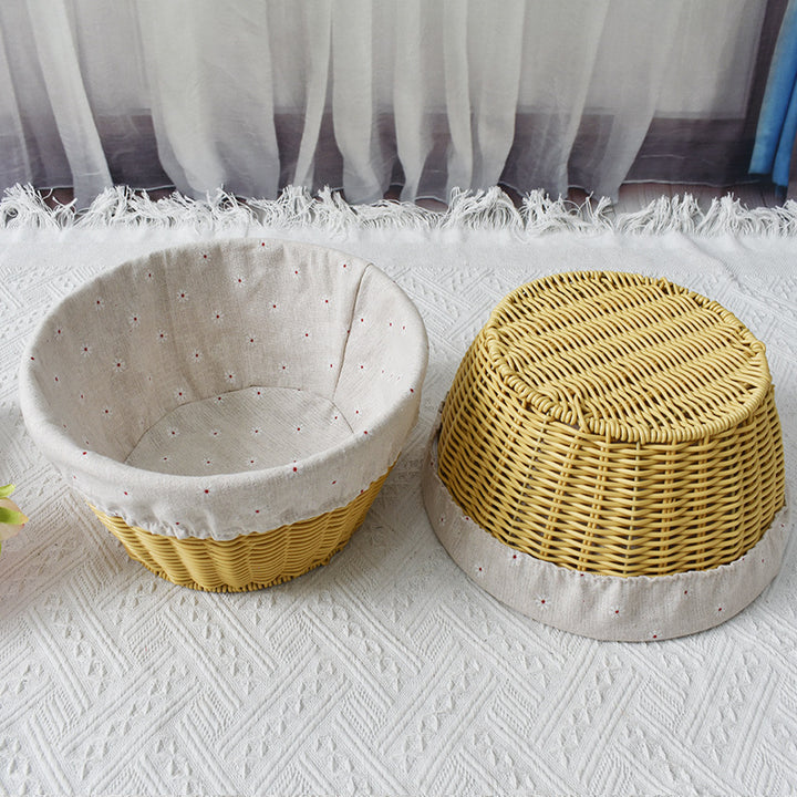 Cozy Fabric-Lined Woven Basket Kalsten