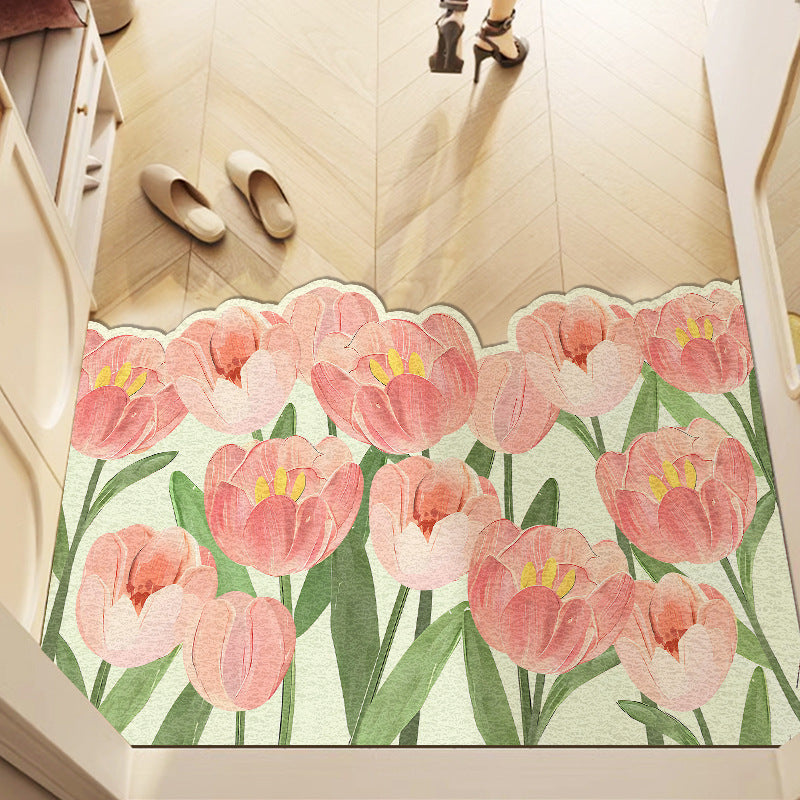 Floral Print Decorative Area Rug