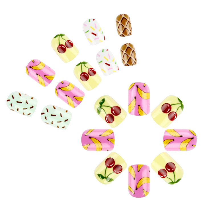 Fun Fruit-Themed Press-On Nail Art Set Kalsten