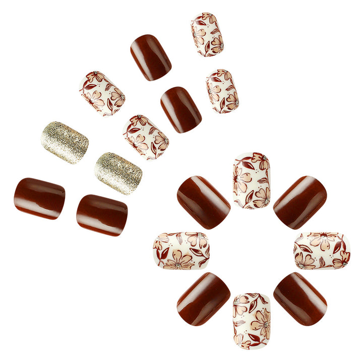 Artistic Floral-Inspired Press-On Nail Set Kalsten