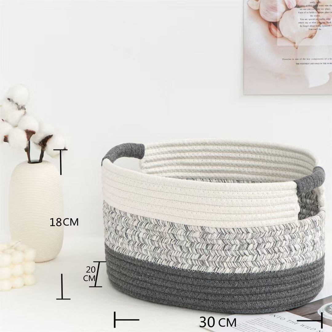 Handcrafted Natural Fiber Storage Basket