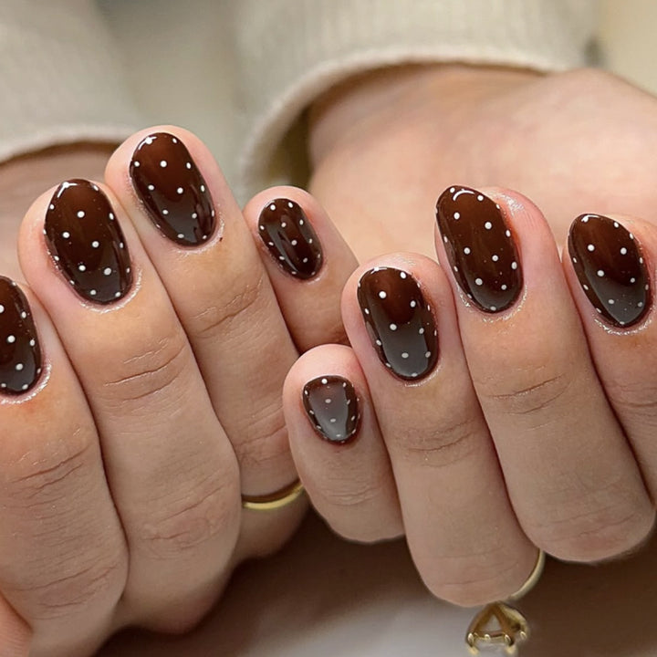 Trendy Polka Dot Press-On Nails Kalsten