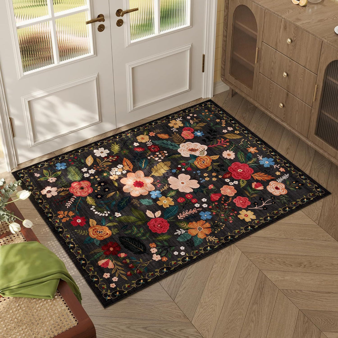 Artistic Floral Design Area Rug