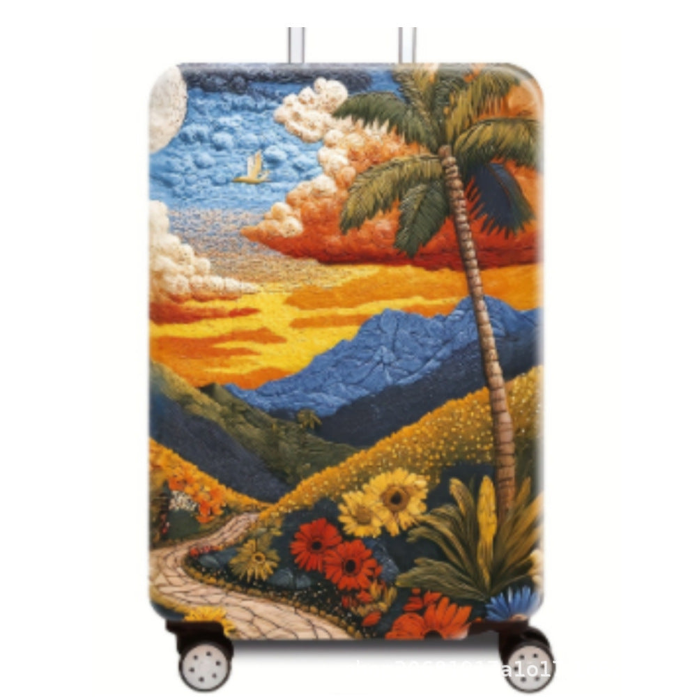 Women's hard shell suitcase with stylish landscape design Kalsten