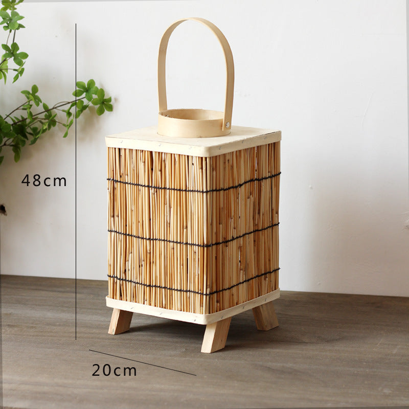 Stylish lantern made of natural materials Kalsten