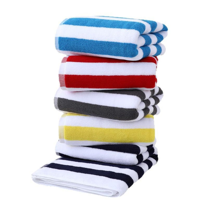 Luxurious Beach Towel With Elegant Striped Pattern Kalsten