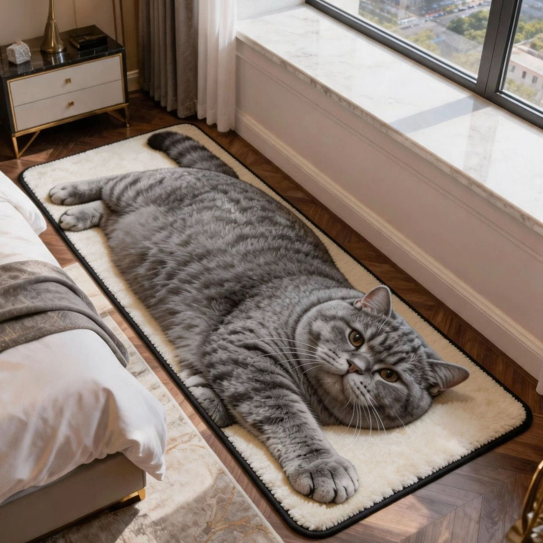 Playful Cat-Themed Area Mat