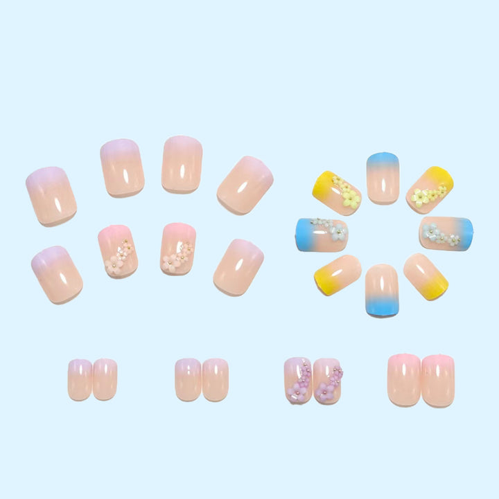 Artificial Nails in Stylish Flower Design Kalsten