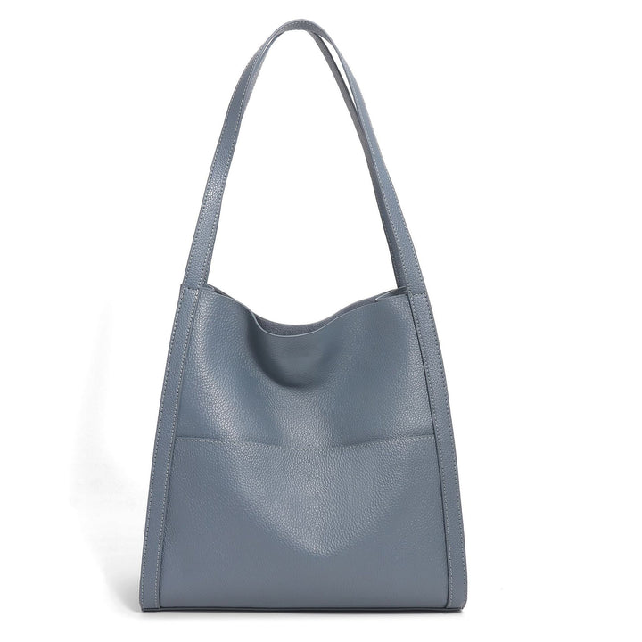 Pebbled Leather Slouchy Shoulder Tote Bag