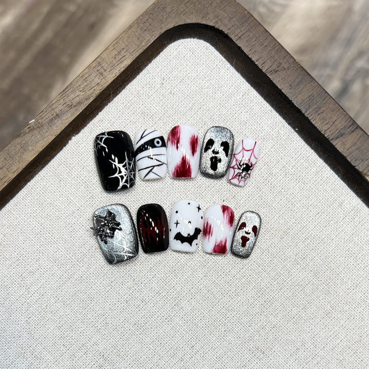 Artistic Halloween Press-On Nail Art Set Kalsten