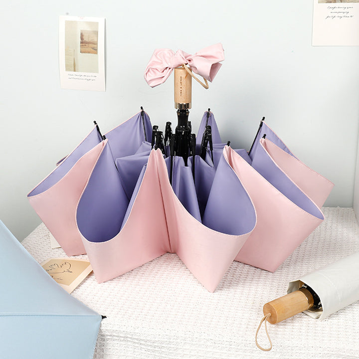 Women compact folding umbrella with stylish design and practical carrying strap Kalsten