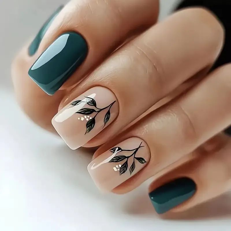 Elegant Botanical Nail Art Set Kalsten