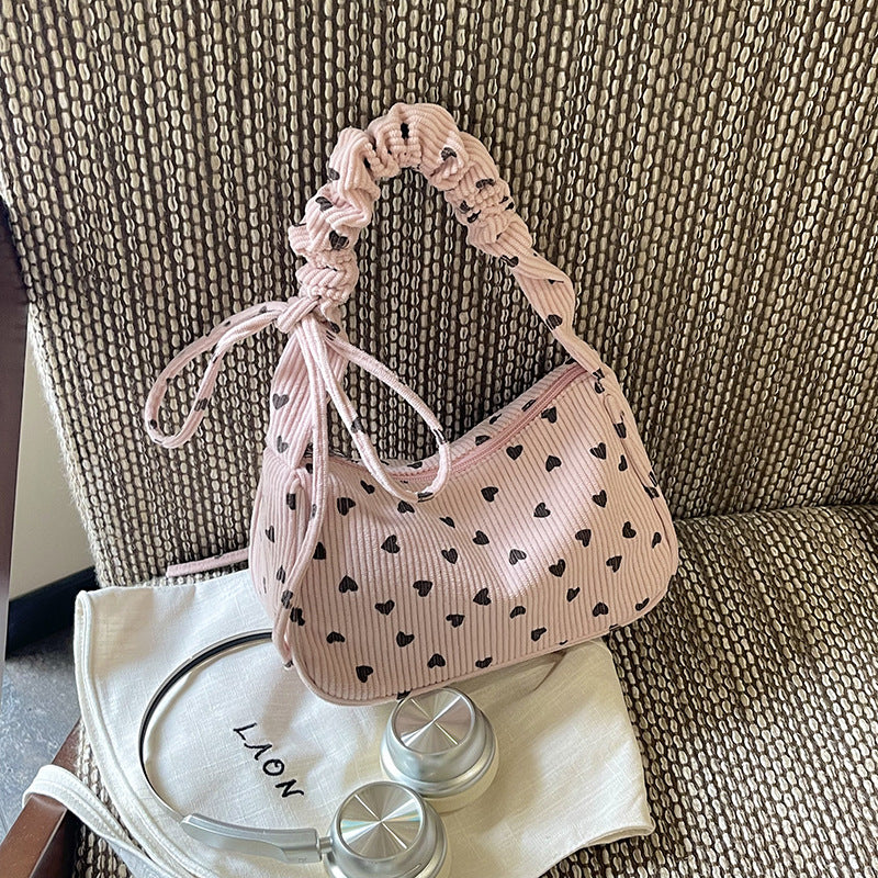 Charming Heart-Patterned Handbag