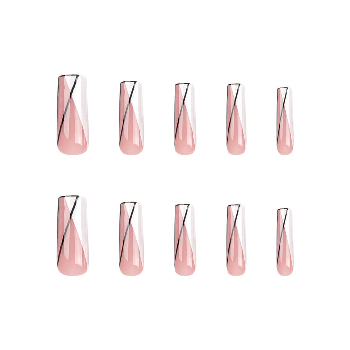 Artful Nail Extensions in Geometric Style Kalsten