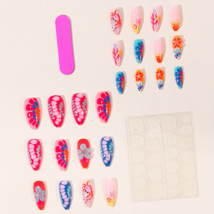 Colorful Artistic 3D Nail Art Extensions Kalsten
