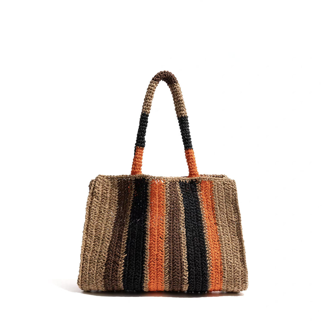Braided tote bag with modern stripe pattern Kalsten