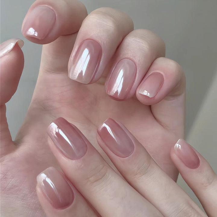 Elegant Gel Press-On Nails with Rhinestone and Glitter Accents Kalsten